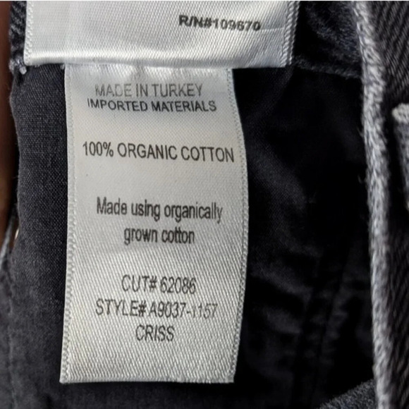 AGOLDE Criss Cross Jeans Black Straight Leg 24 - Picture 15 of 15